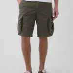 Green Relaxed Cargo Shorts