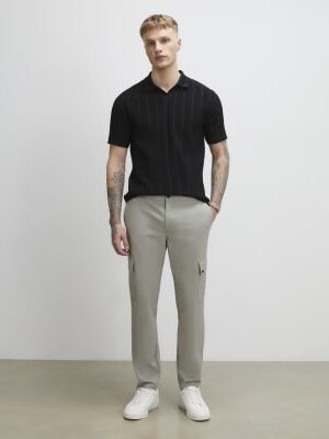 Green Skinny Fit Cargo Trousers