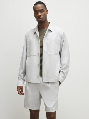 Grey Button Down Shacket