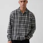 Grey Relaxed Flannel Shirt