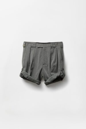 Herringbone Wool Crêpe Formal Shorts