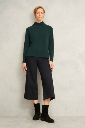 High Waisted Flared Wide Leg Cropped Jeans