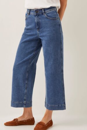 High Waisted Straight Leg Cropped Jeans
