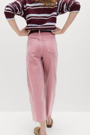 High Waisted Wide Leg Cropped Jeans