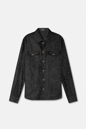 Jacquard Cotton-Poplin Shirt