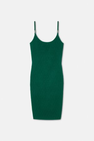 Jacquard Stretch Viscose Fitted Knit Mini Dress
