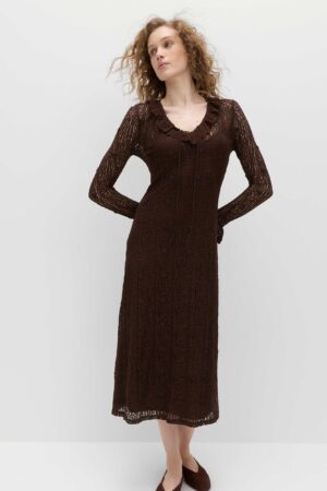 Jersey Floral Lace Midaxi Bodycon Dress