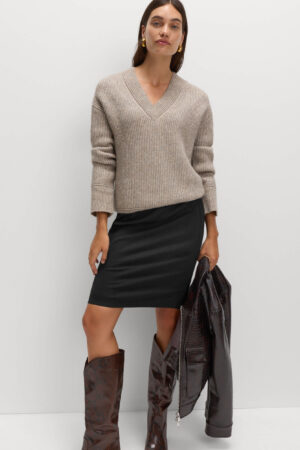 Jersey Knee Length Pencil Skirt