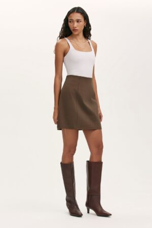Jersey Mini A-Line Skirt
