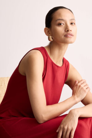 Jersey Tie Waist Midi Waisted Dress