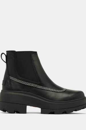 Joan Leather Block Heel Chelsea Boots