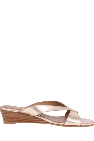 Jones Bootmaker Klevina Leather Open Toe Wedge Mules