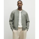 Khaki Twill Bomber Jacket