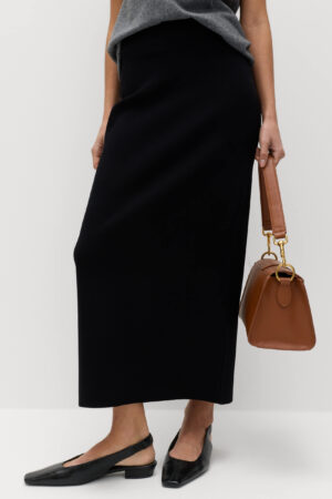 Knitted Midaxi Column Skirt