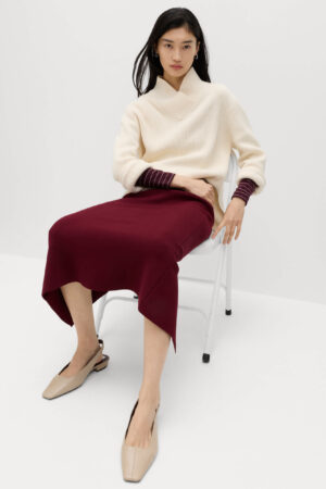 Knitted Midaxi Column Skirt