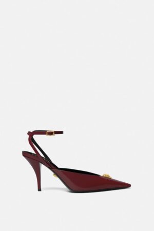 La Medusa Leather Slingbacks 85 mm