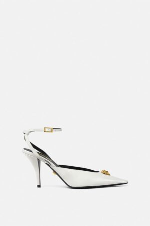 La Medusa Leather Slingbacks 85 mm