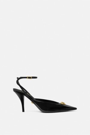 La Medusa Leather Slingbacks 85 mm
