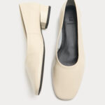 Leather Block Heel Pumps