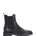 Leather Chelsea Block Heel Boots