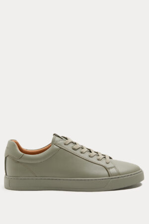 Leather Lace-Up Trainers