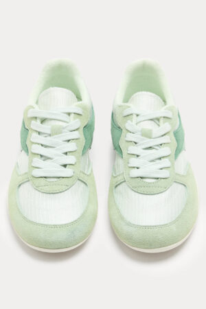 Leather Mix Side Detail Retro Runner Trainers