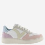 Leather Suede Panel Lace Up Trainers