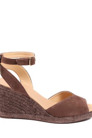 Leather Wedge Espadrilles
