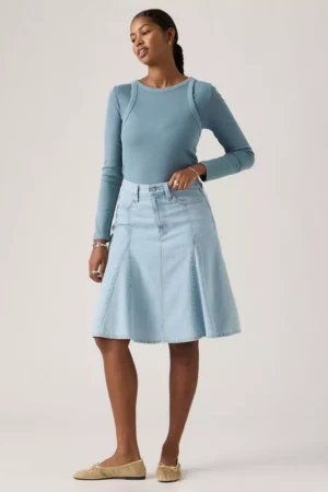 Levi's Godet Denim Skirt, Of Course Stone
