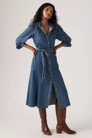Levi's Journey Denim Shirt Dress, Celestial Blue