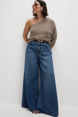 Lyocell™ Blend Wide Palazzo Leg Jeans