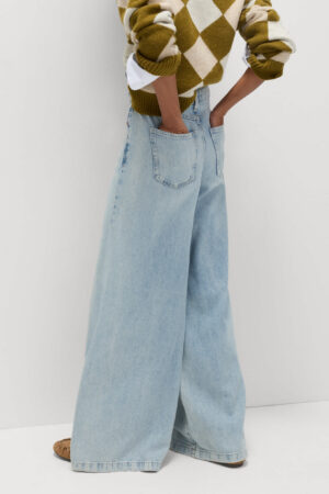 Lyocell™ Blend Wide Palazzo Leg Jeans