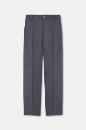 Micro-Checked Wool Jogger Trousers
