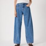 Mid Rise Straight Leg Jeans