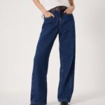 Mid Rise Straight Leg Jeans