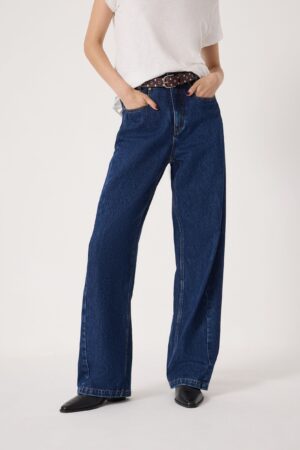 Mid Rise Straight Leg Jeans
