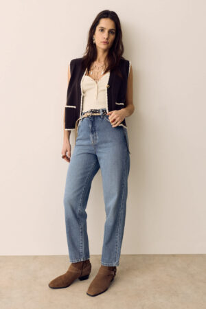 Mom Lyocell Blend Denim Slim Jeans