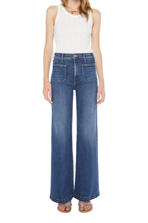 MOTHER High Rise Wide Leg Jeans, One Last Shot