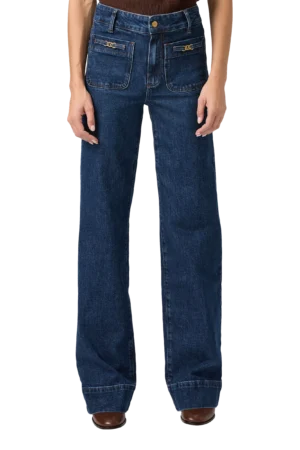 PAIGE Sasha Patch Enfield Jeans, Dark Blue