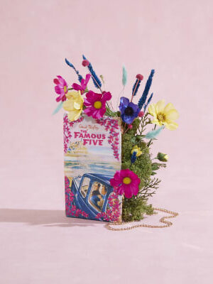 Pink Enid Blyton Floral Book Clutch Bag