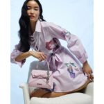 Pink Mini Bow Front Charm Tote Bag
