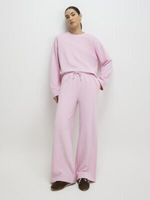 Pink Wide Leg Drawstring Joggers