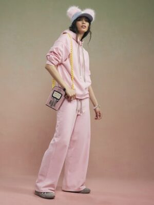 Pink Year Zero Embellished Cord Joggers
