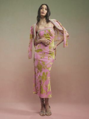 Pink Year Zero Floral Embellished Slip Dress