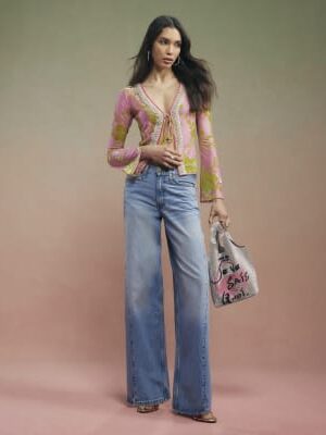 Pink Year Zero Floral Tie Front Cover Up