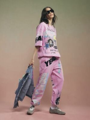 Pink Year Zero Graphic Joggers