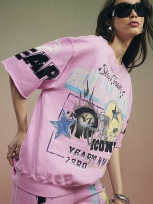 Pink Year Zero Short Sleeve Sweatshirt