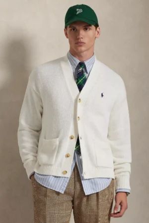 Polo Ralph Lauren Cotton Sweater Cardigan, Deckwash White