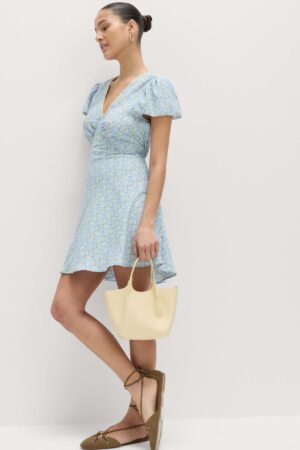 Printed Floral Mini Tea Dress