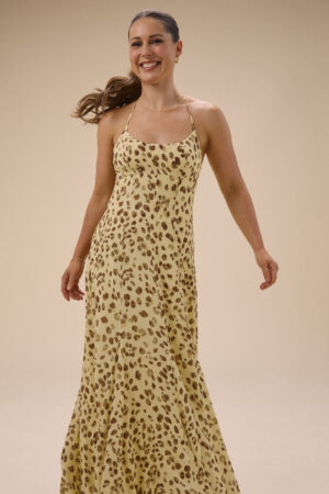 Printed Scoop Neck Midaxi Slip Dress